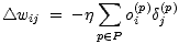 /_\ w = -j sum o(p)d(p)
ij p (- P i j